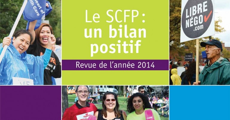 Le SCFP : un bilan positif - revue de l’année 2014