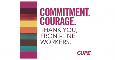Thank You Front Line Workers Poster Canadian Union Of Public