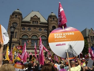 CUPE Ontario rally t keep Hydro One public